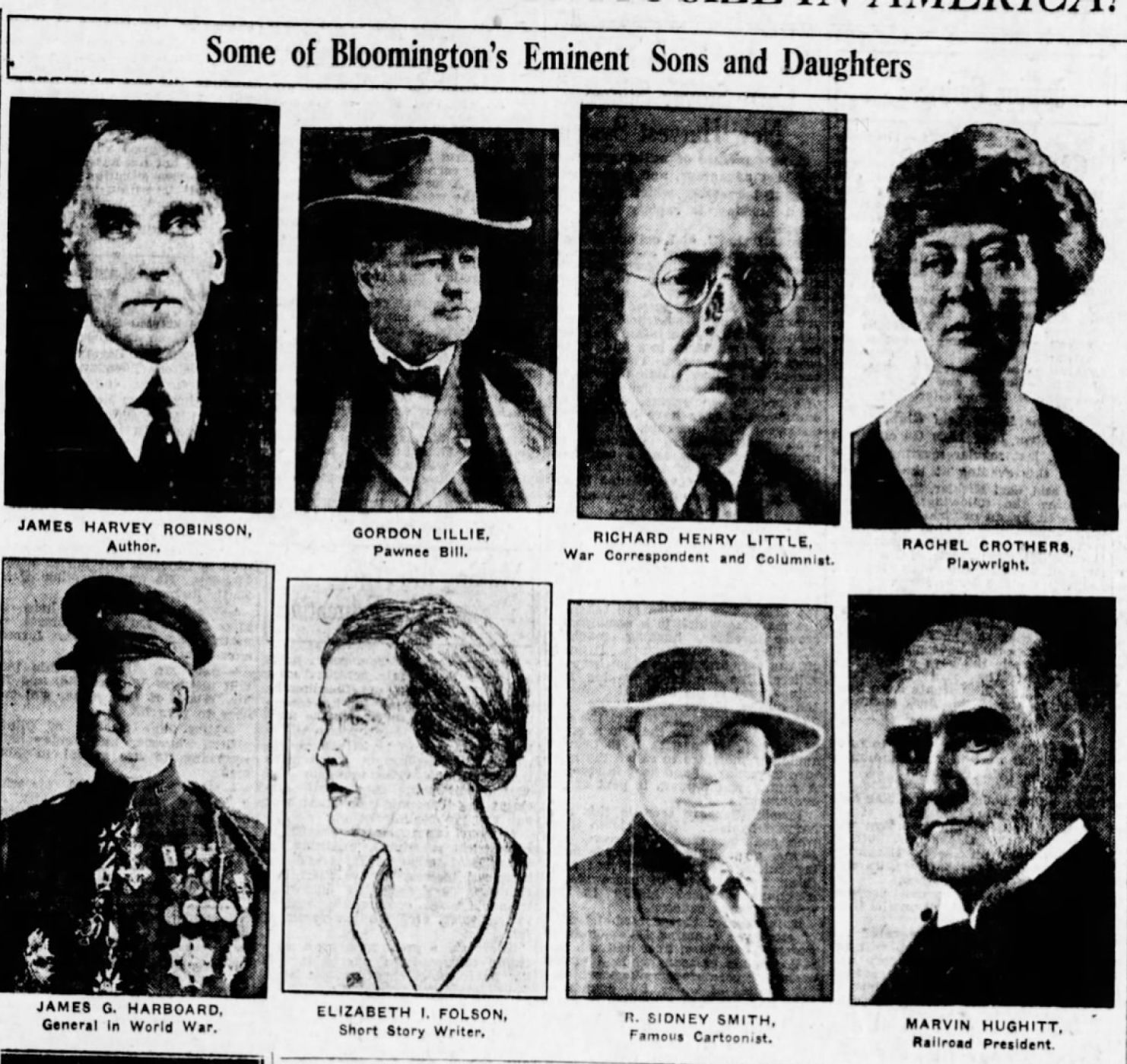 Some of Bloomington's eminent sons and daughters